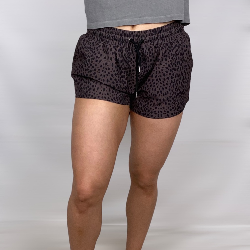Nimble Activewear Black Charcoal Speckle Athletic Shorts